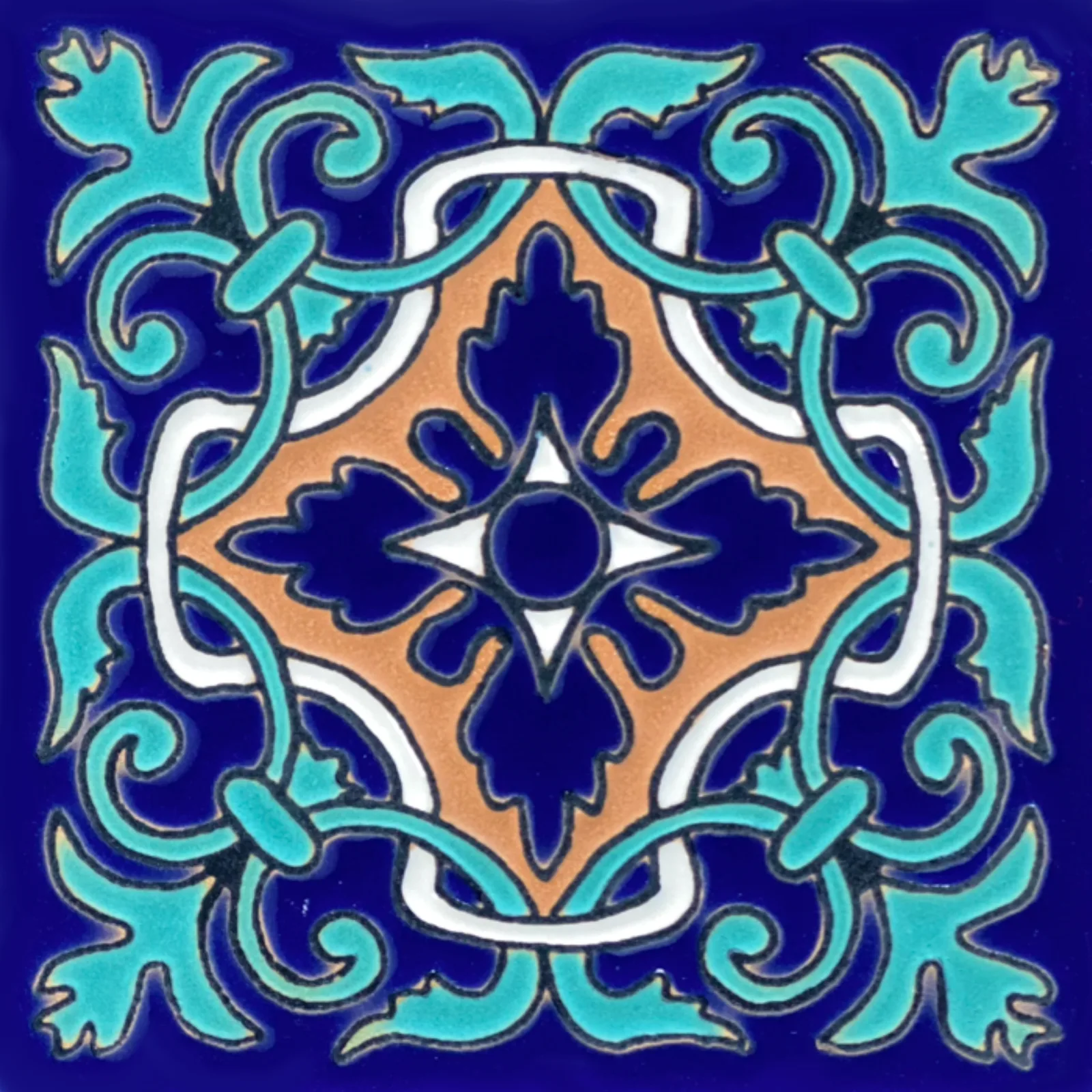 Tonala "La Paz" Handcrafted Relief Mexican Tile
