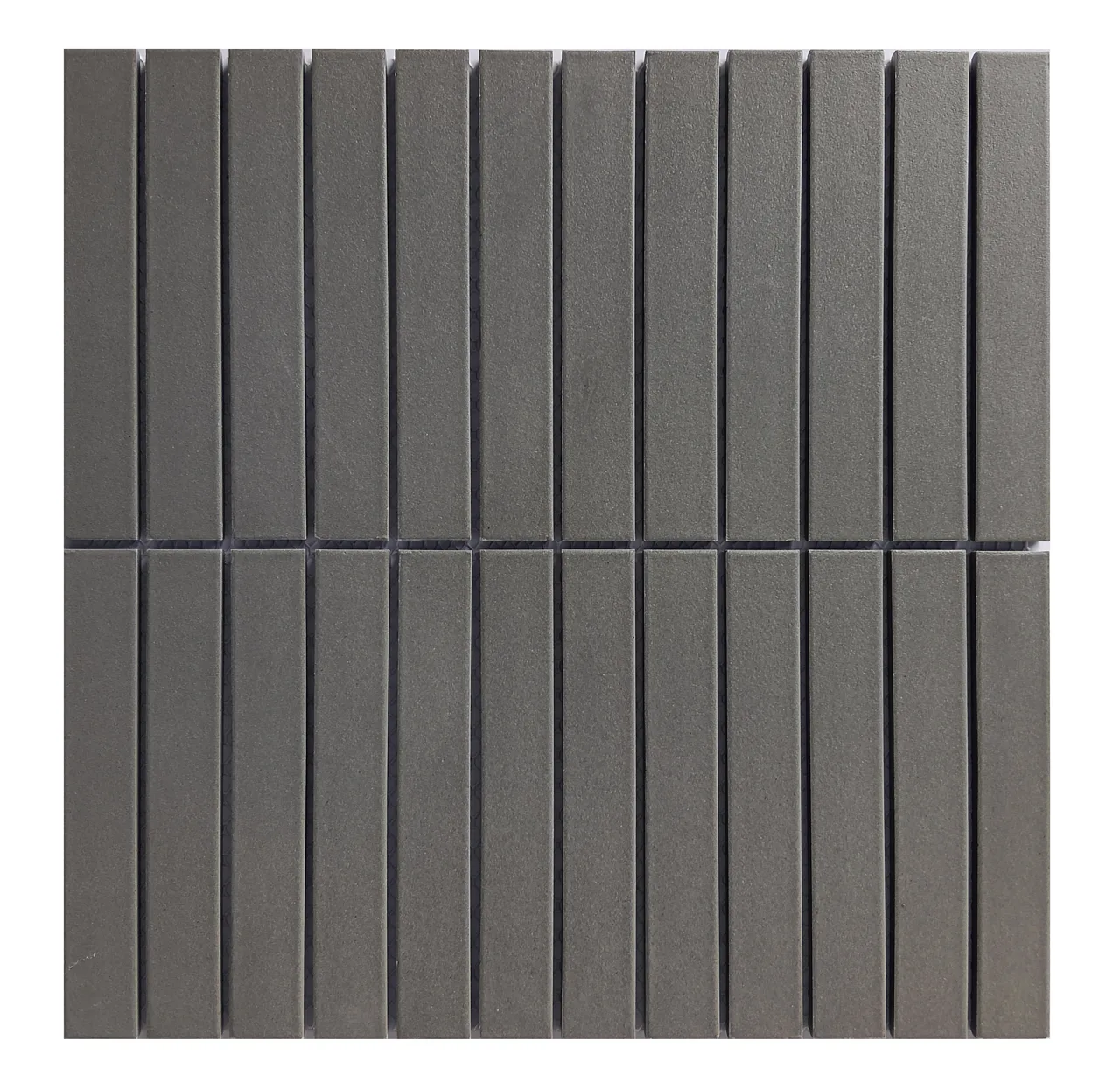 Taupe Stacked Mosaic Tile 12x12 Unglazed Dot Mounted Porcelain