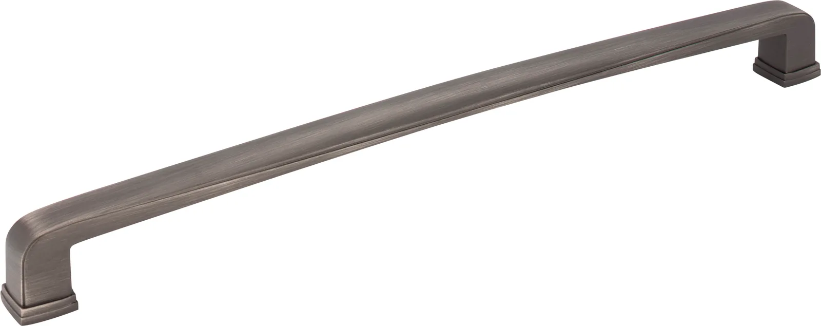 Milan 1 Appliance Handle in Gun Metal finish, 12-13/16" overall length, decorative hardware for modern kitchens