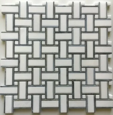 Thassos White & Blue Grey Marble Mosaic