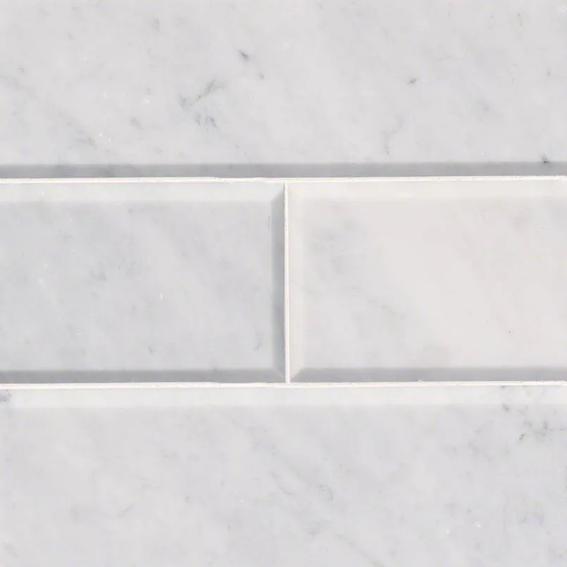 Arabescato Carrara 4x12 Honed And Beveled