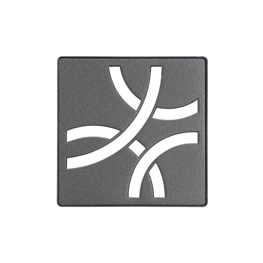Schluter Kerdi-Drain 4 in. Dark Anthracite Curve Drain Grate, dark anthracite finish, shower drain accessory in durable material