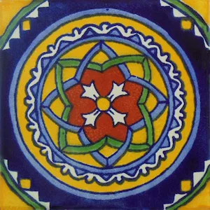 L87 - Yellow Constellation Talavera Tile