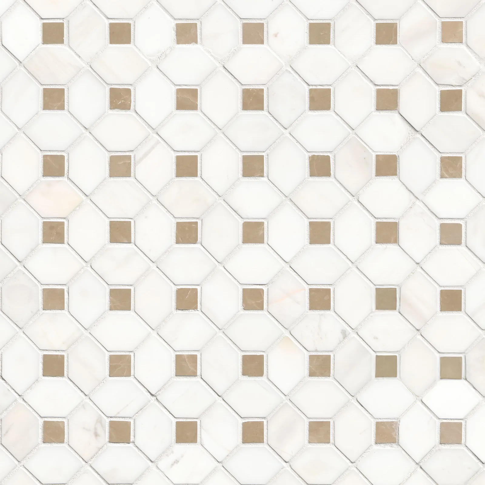 Bianco Dolomite Crema Dotty Mosaic