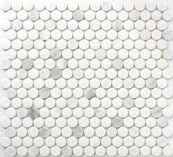 Carrara Marble Penny Round