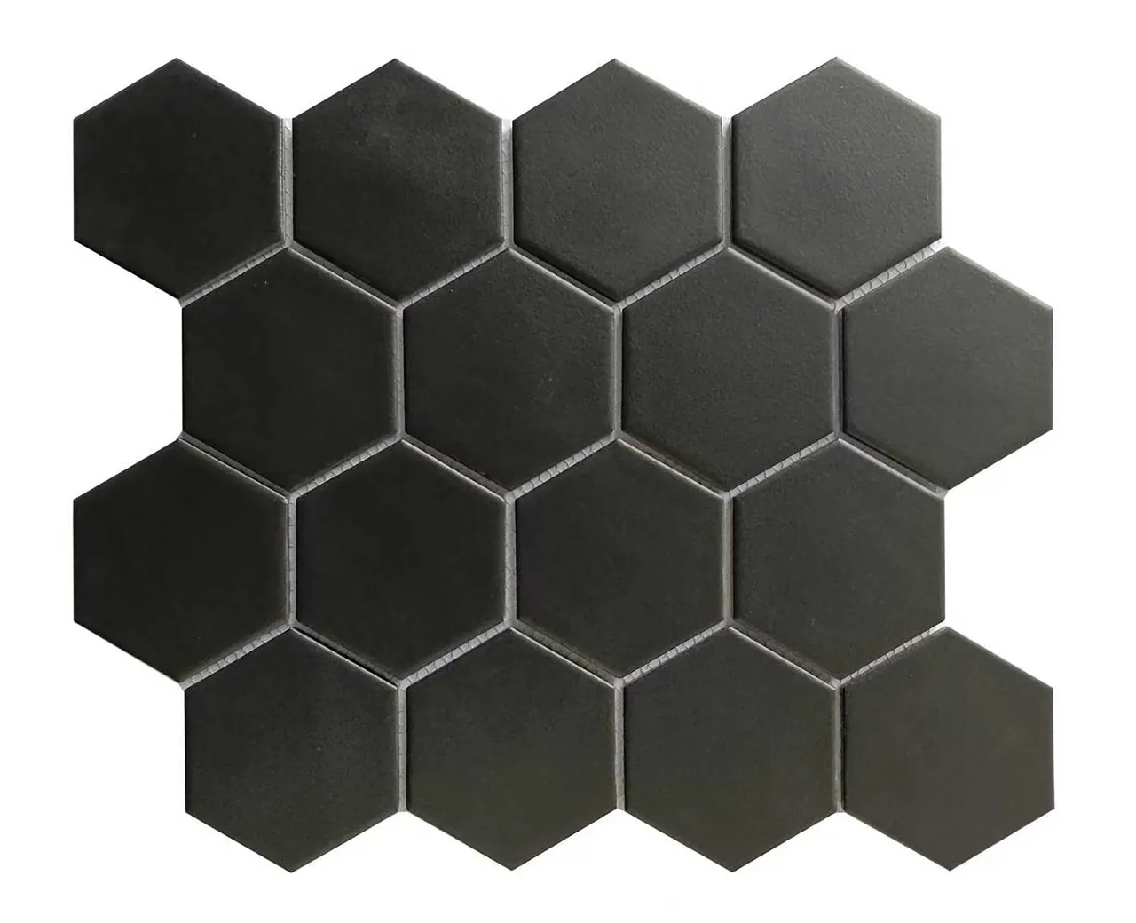 Matte Black 3x3 Hexagon
