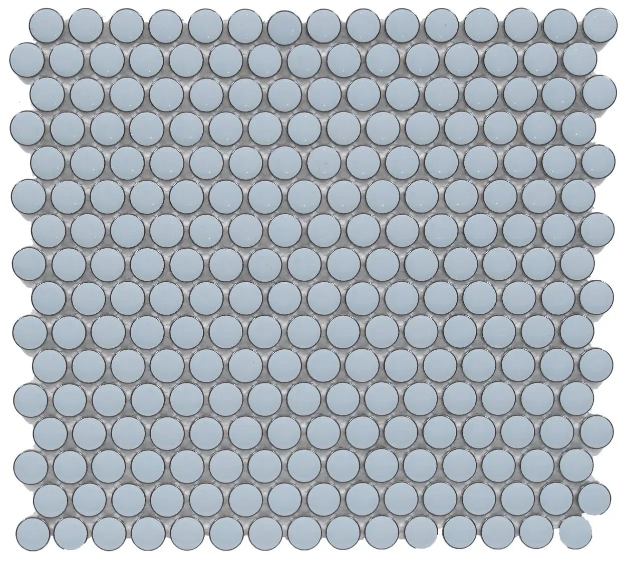 Bright Sky Blue Penny Round