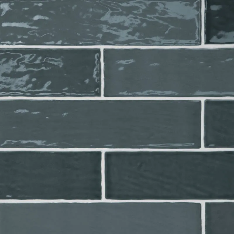 Midnight Tide Navy Blue Gloss Wall Tile 2.5x5, 2.5x10, 4x4 Ceramic