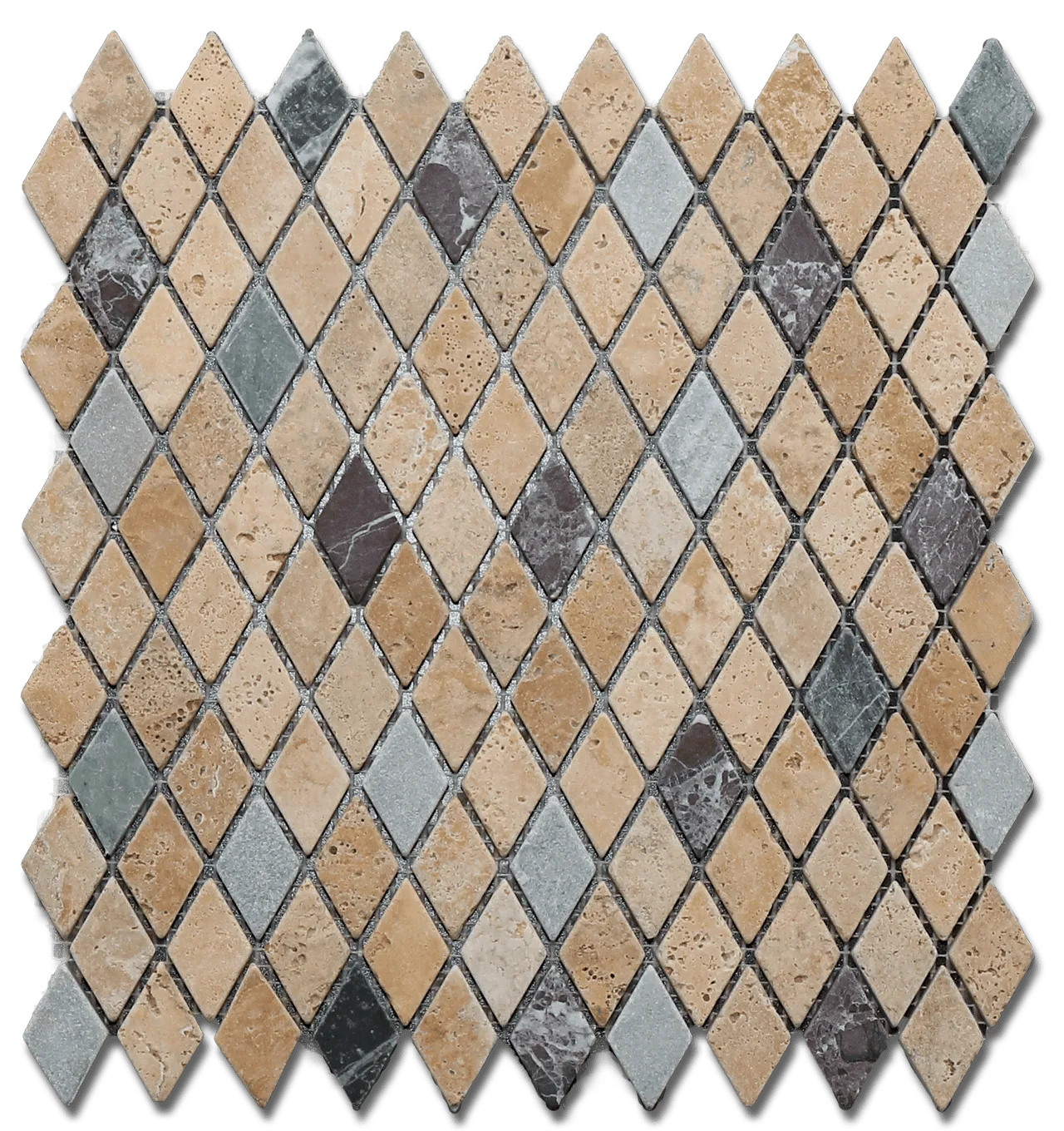 Tuscany Gold Harlequin Diamond Mosaic