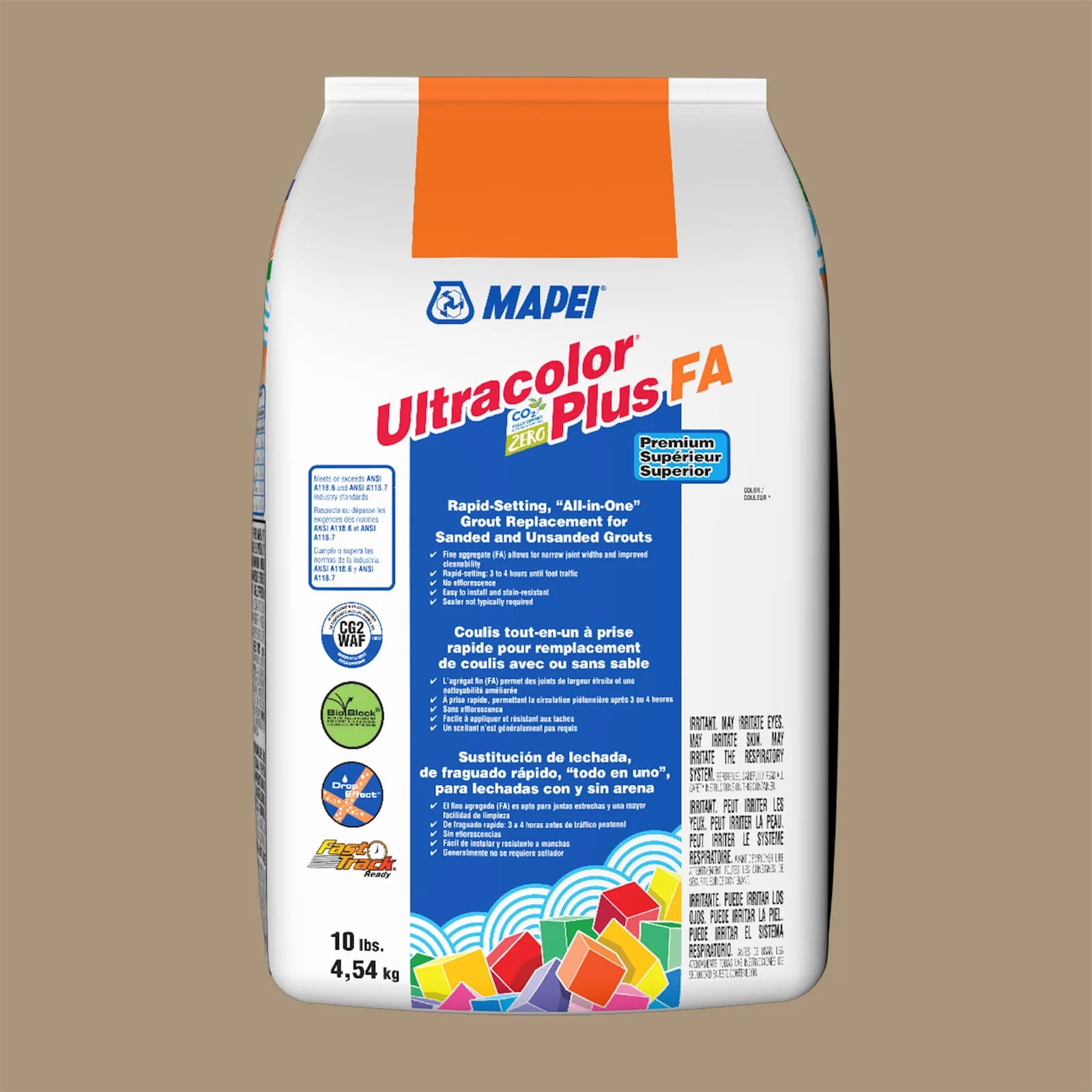 Mapei Ultracolor Plus FA Chamois #5005 All-in-one Grout 10-lb, Chamois color, premium grout material
