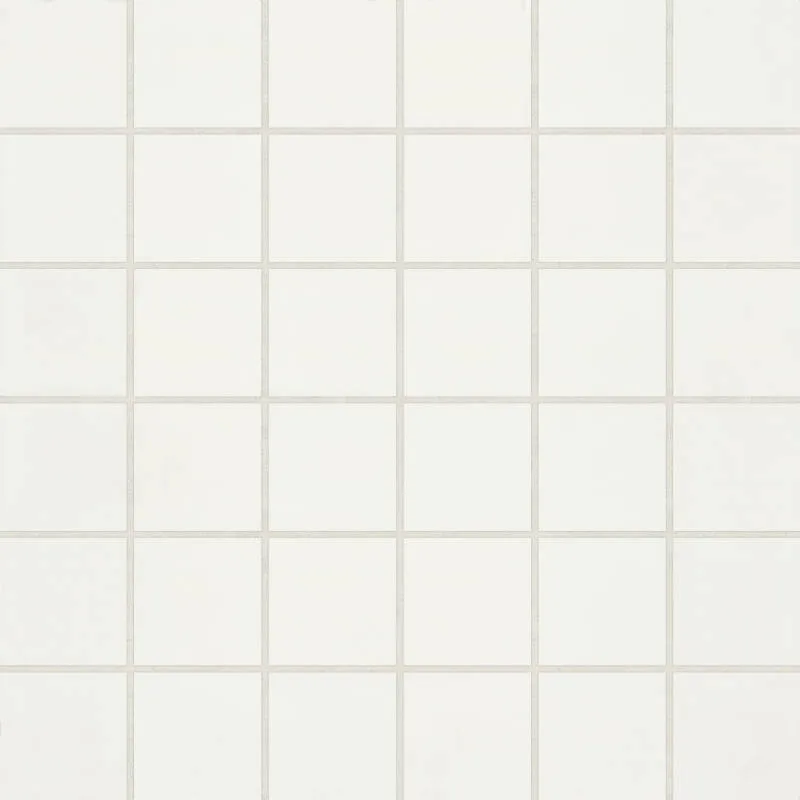 Marin Pearl White Mosaic Tile in matte finish, porcelain material, available in various shapes and sizes