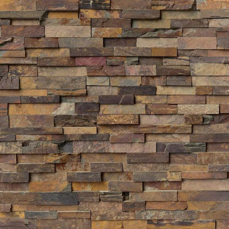 California Gold Panel multicolor splitface stacked stone tile 9x24 and 6x24 size