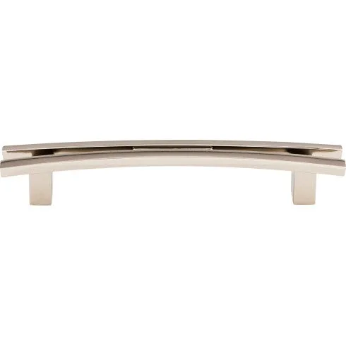 Flared Pull in Polished Nickel finish, decorative hardware for cabinets and furniture