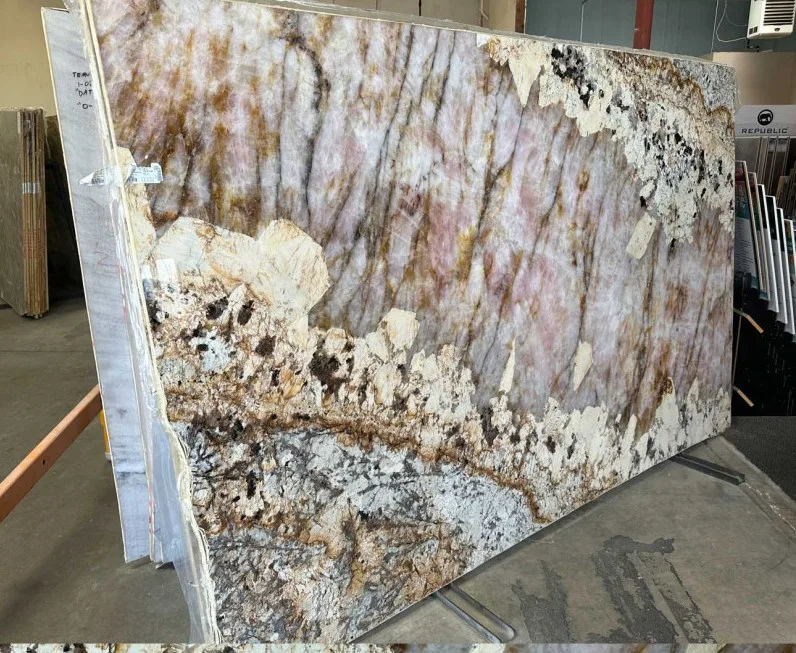 Feline Crystal Quartzite Countertop in polished finish, showcasing a crystal color and natural stone look, perfect for elegant home designs.
