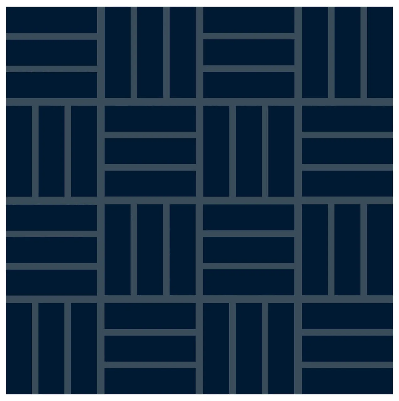 Daltile Color Wheel Mosaic Navy 1X3, Glossy, Lattice Weave