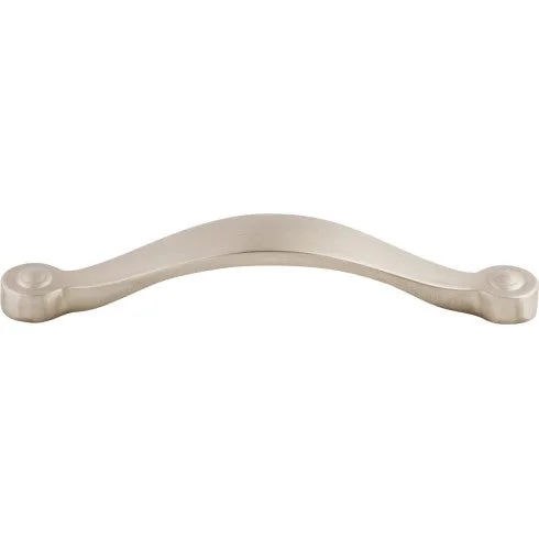 Saddle Pull in Brushed Satin Nickel, decorative hardware for cabinets, Dakota collection by Top Knobs