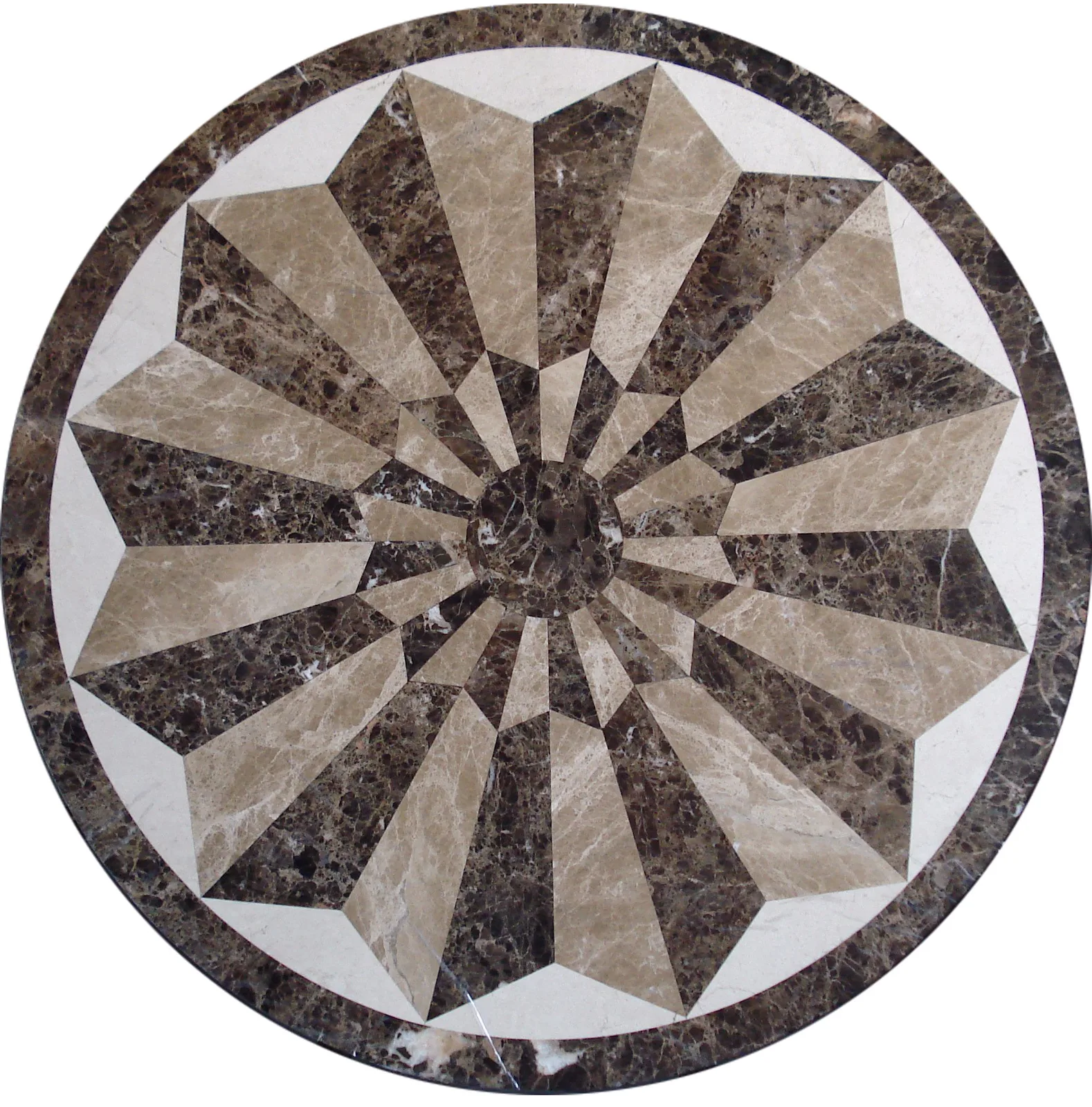 Sydney Marble Medallion in elegant white and gray tones, intricate design, made from premium marble with aluminum backing