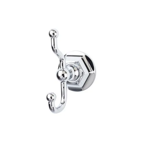 Edwardian Bath Double Hook Hex Backplate