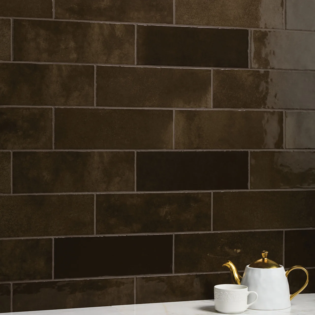 American Olean Studio Haven Espresso 4X12, Glossy, Rectangle Ceramic Tile