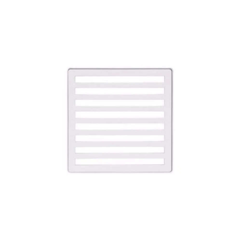 Schluter Kerdi-Drain Grate 4 in. Matte White Parallel Floor Installation Kit, sleek matte white finish, ideal for modern shower systems