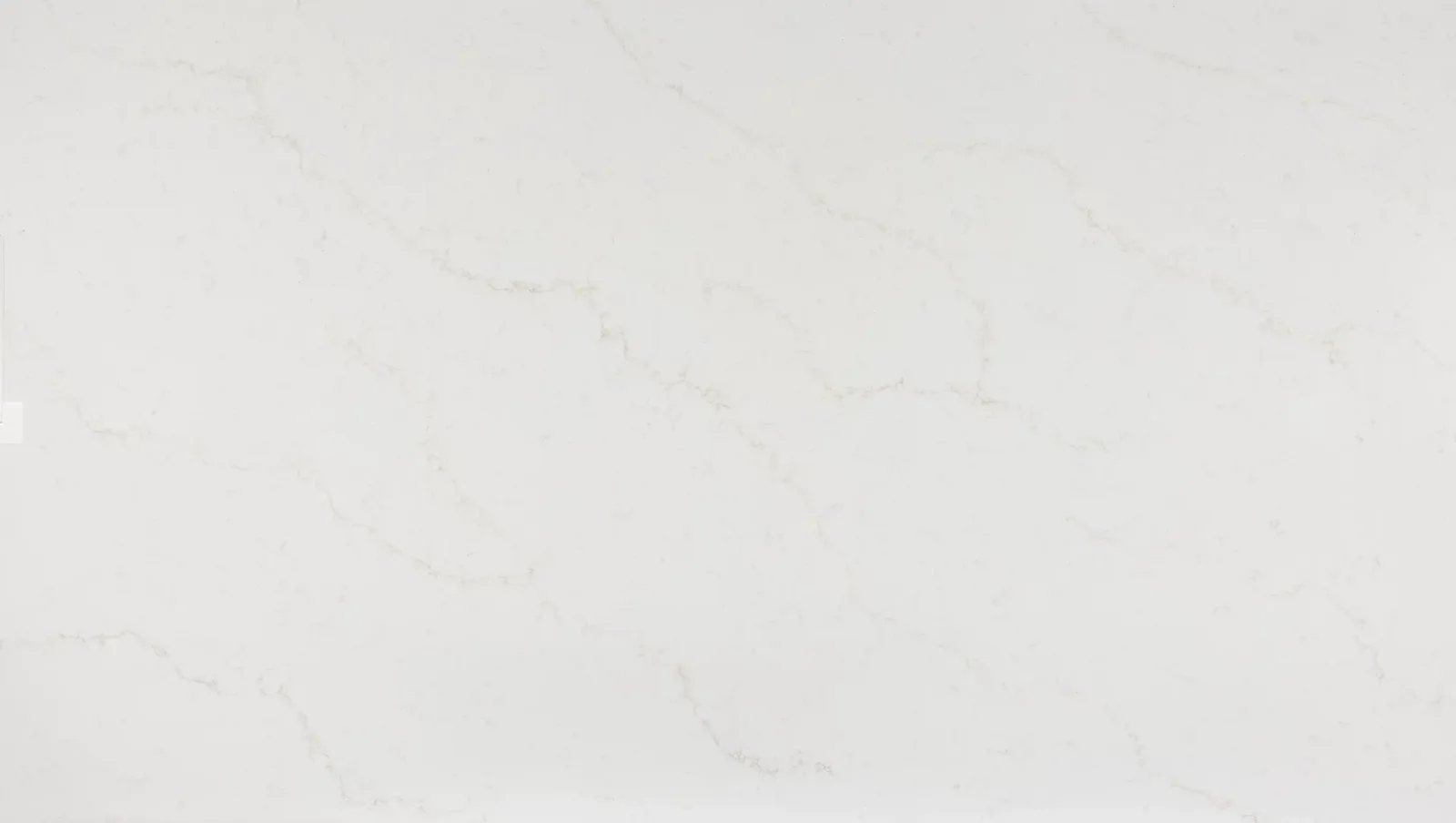 Willow Quartz Countertop in bright white with gold veining, available in 2CM and 3CM thicknesses, made of durable quartz material