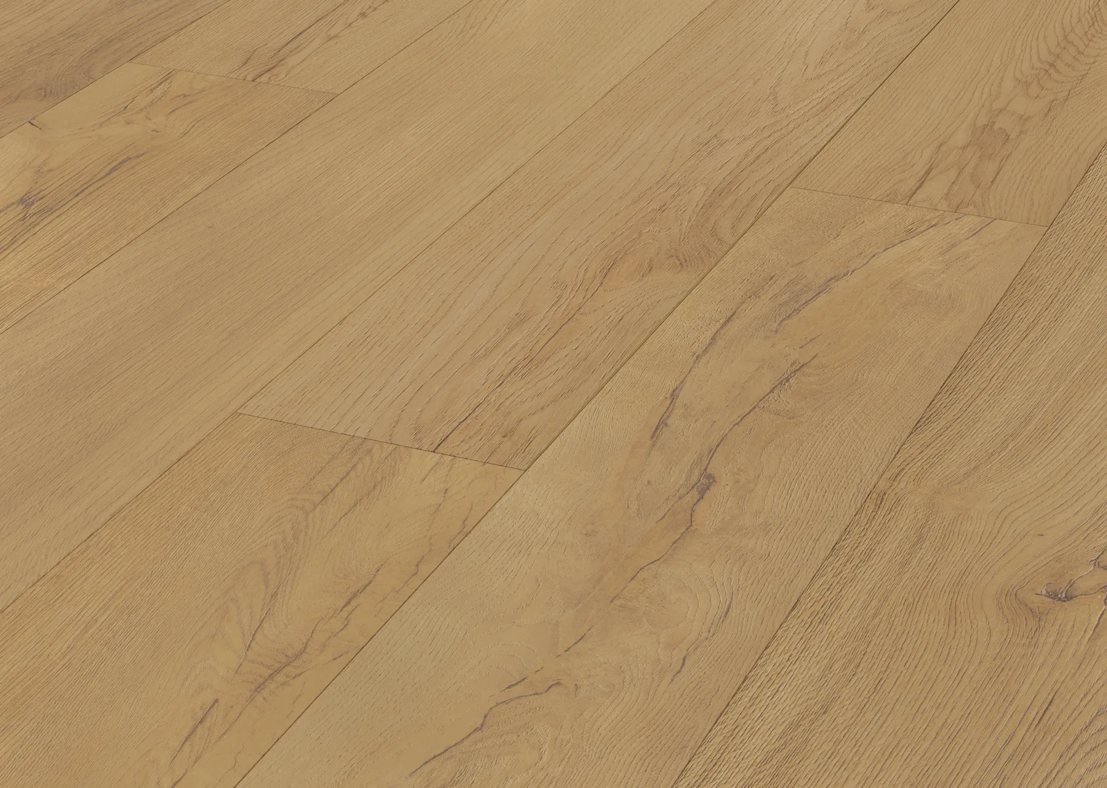 Heirloom laminate flooring in Natural Cedar finish, 12mm thickness, 8-inch wide planks, made from durable laminate material.