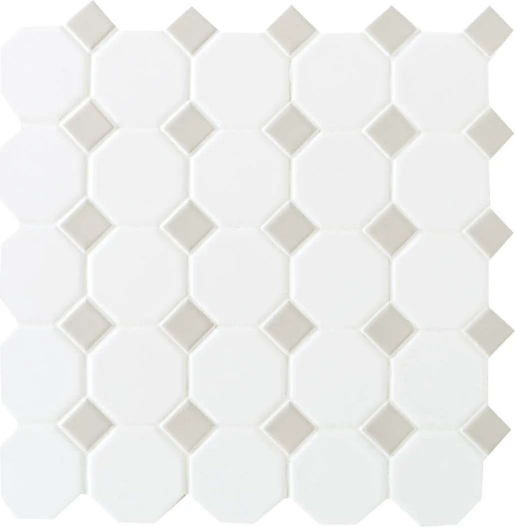 Daltile Octagon & Dot White