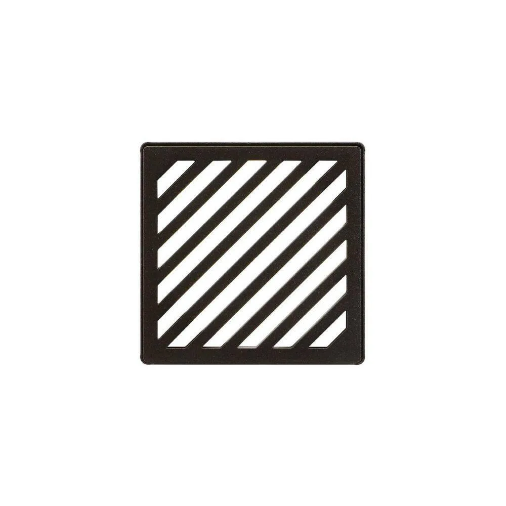 Schluter Kerdi-Drain Grate 4 in. Bronze Diagonal Floor Installation Kit