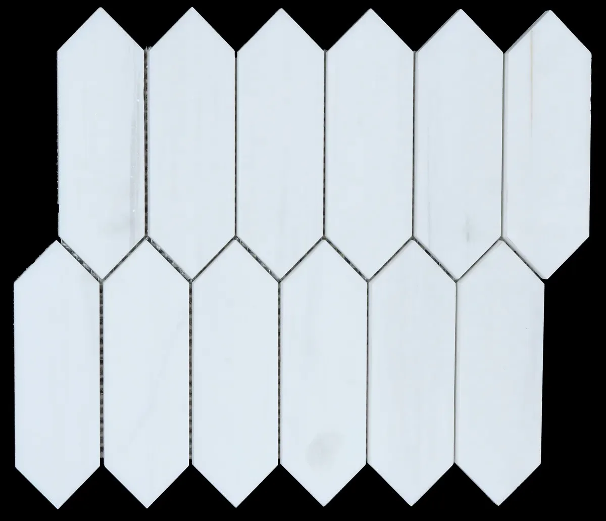 White Dolomite Picket Mosaic