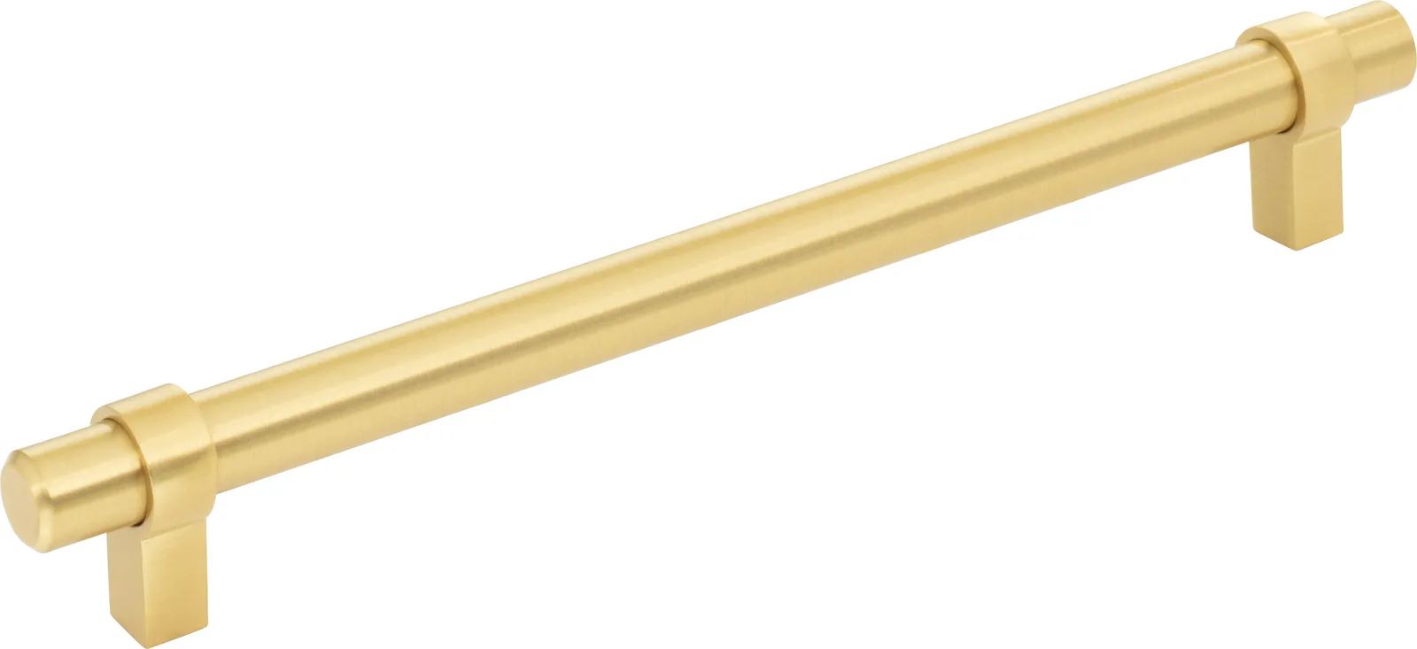 Key Grande Cabinet Pull in Matte Black w/Brushed Gold, 9-1/8 inch overall length, decorative hardware