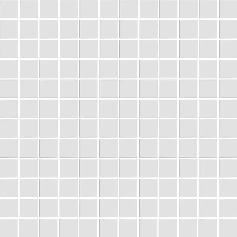 Matte White 1x1 Squares glazed porcelain mosaic tile, 12x12 size, matte finish