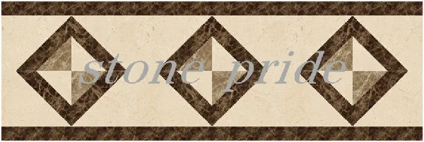 Waterjet Marble Border 4x12 in elegant finish, made from high-quality marble