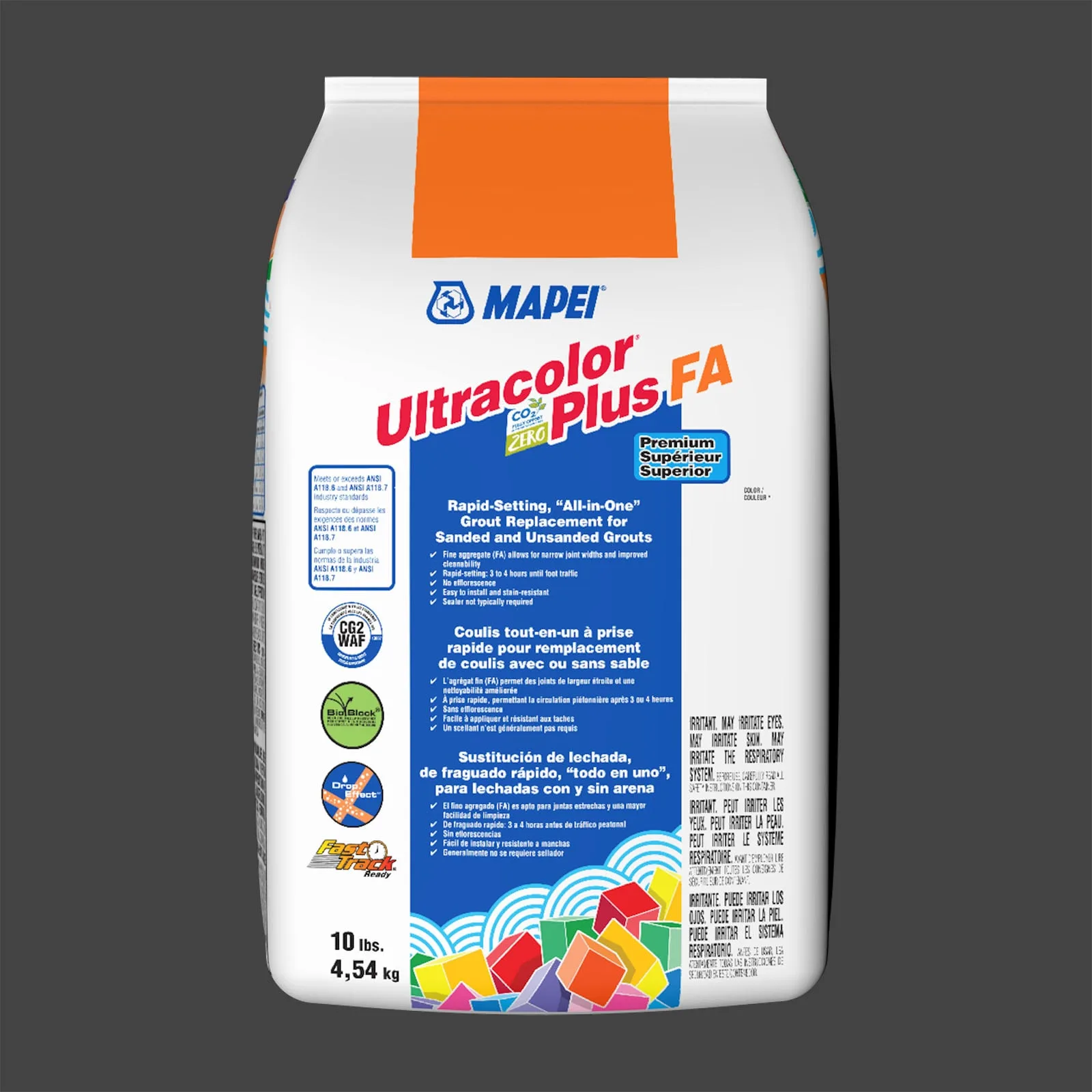 Mapei Ultracolor Plus FA Black #5010 All-in-one Grout (10-lb)
