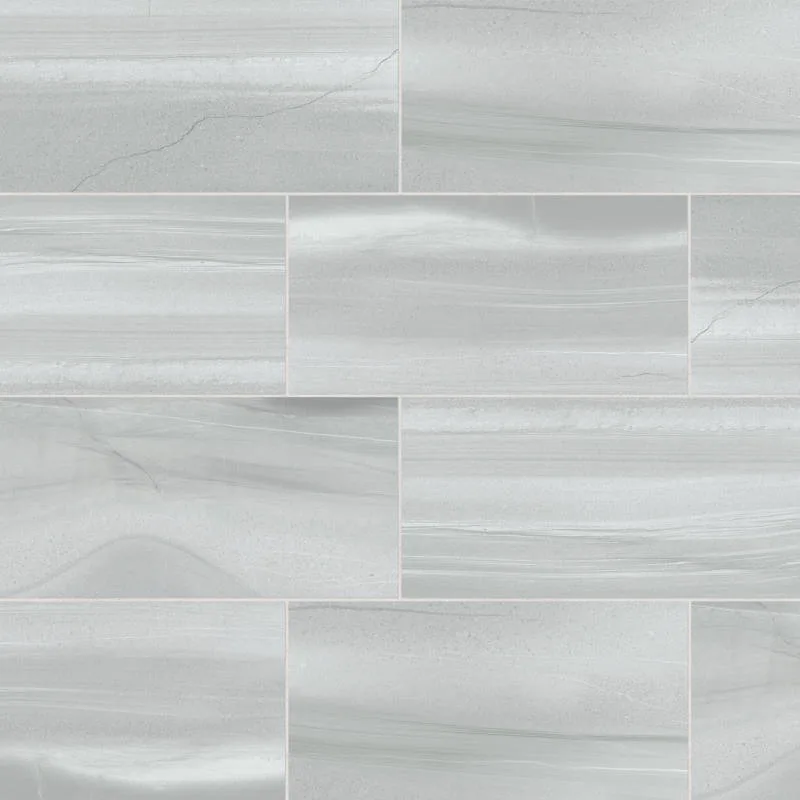 Grey Honed Porcelain Tile 3x12 and 12x24 from Linear Stone collection, durable and versatile for floors and walls