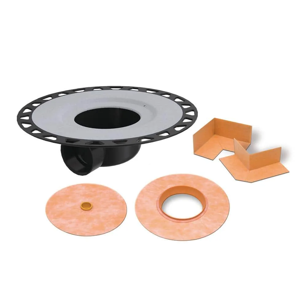 Schluter Kerdi-Drain 2 in. Horizontal Outlet ABS Drain Flange KDH2FLKABS