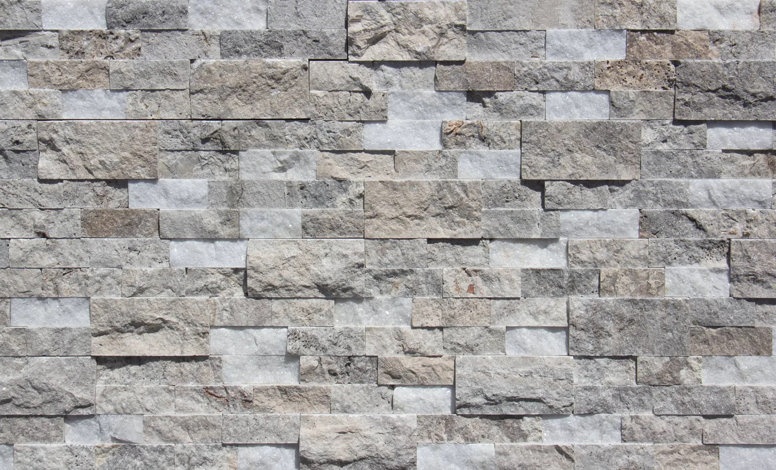 Crystal Silver White Natural Stone Ledger Panel