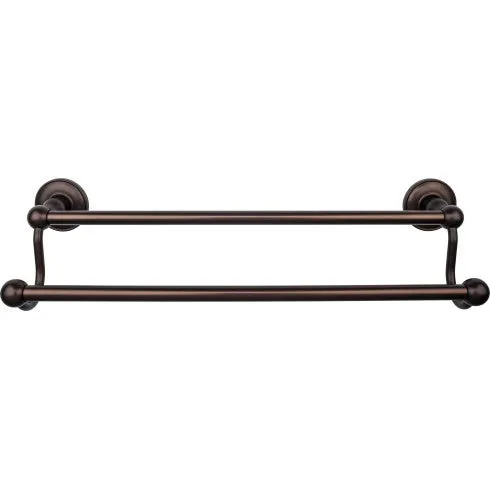 Edwardian Bath Towel Bar Double - Plain Bplate