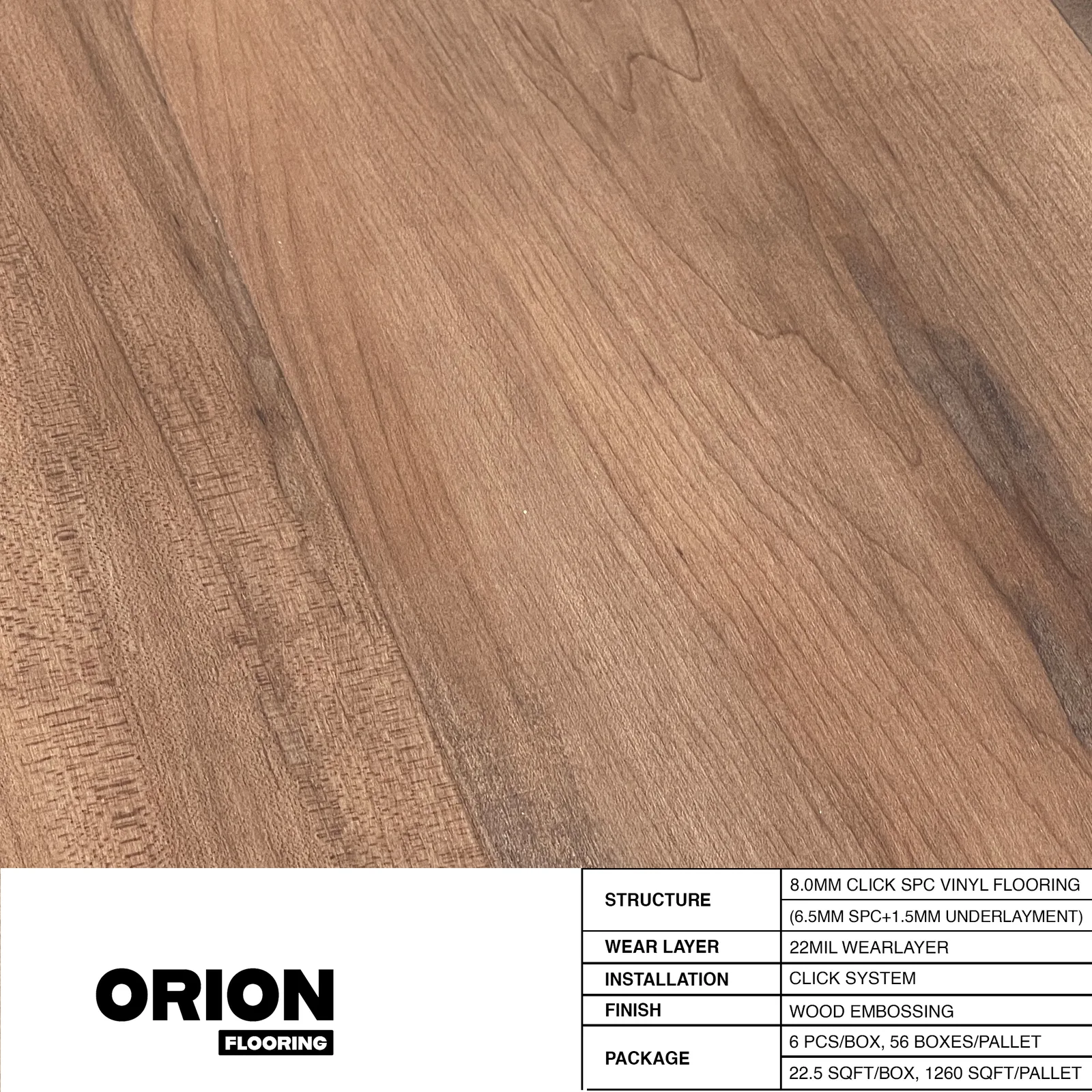 JTF962861 Gray Embossed SPC Vinyl Plank 7x48 inches