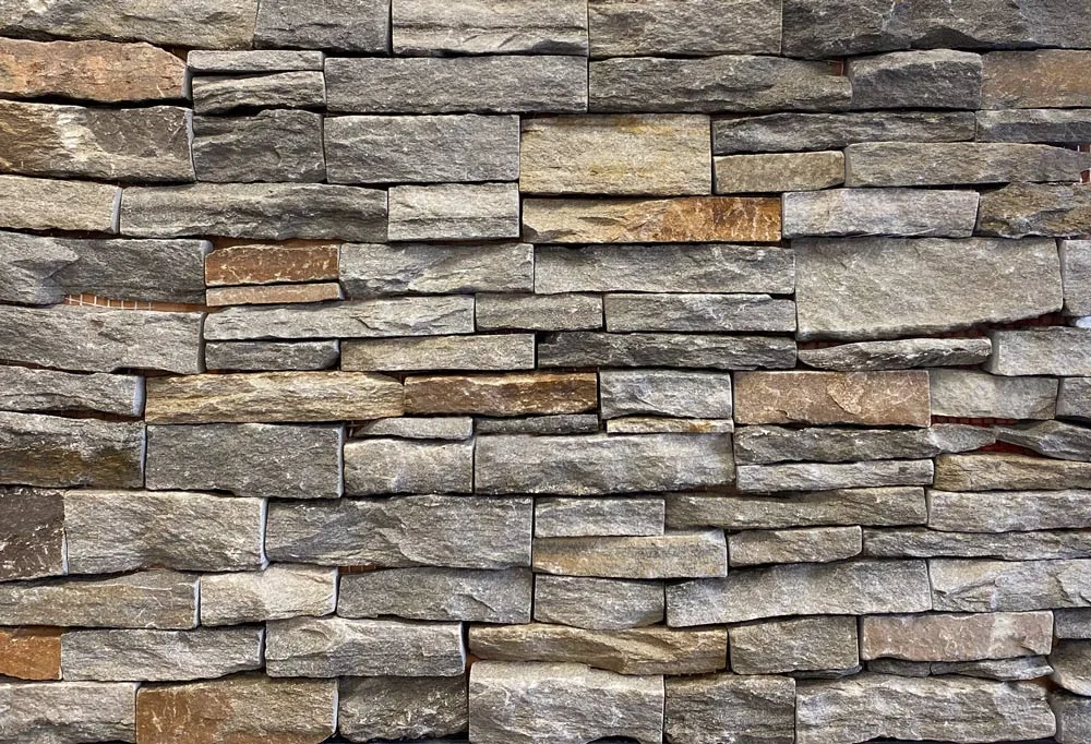Grey (2-Pc Dog Ear Corner) Natural Stone Ledger Panel