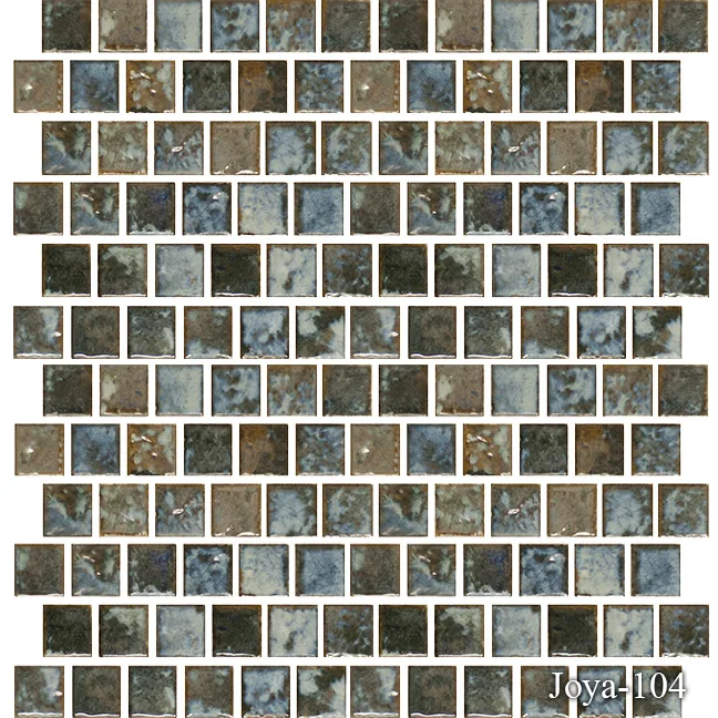 Joya Series Pool Tile in Gold, Verde, Cotto, Albi - Ceramic, available in sizes 1x1, 3x3, 6x6