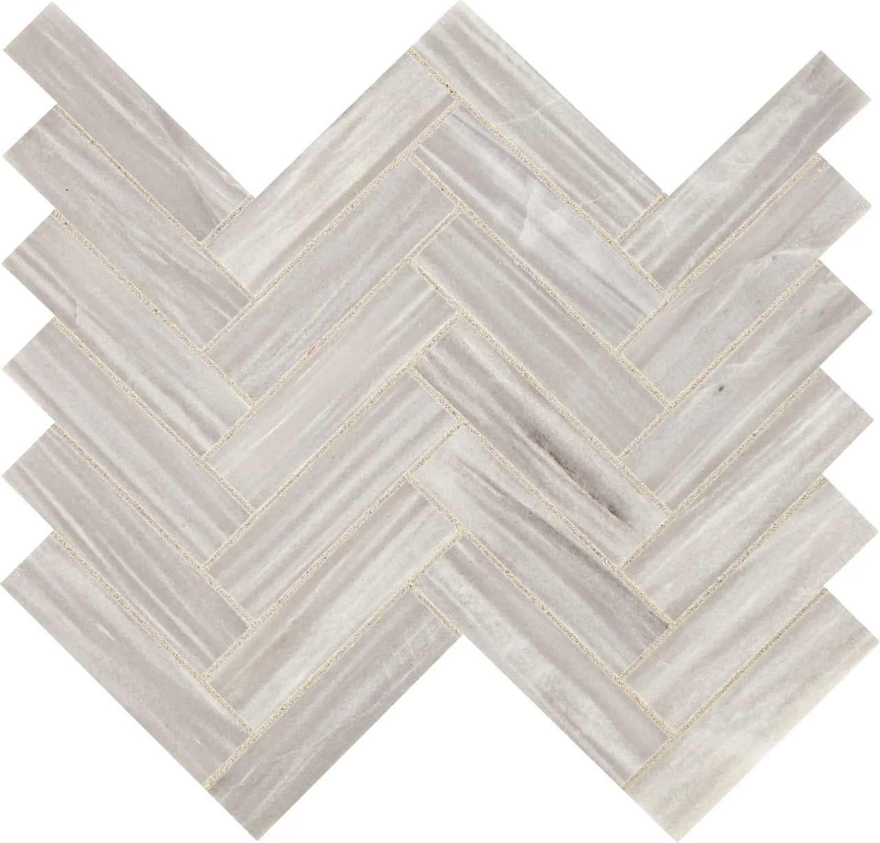 Daltile Fonte Nautical Grey 1X4, Honed, Herringbone Natural Stone Tile