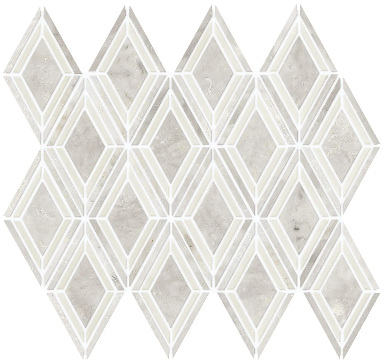 Daltile Decorative Accents Argyle Blend White