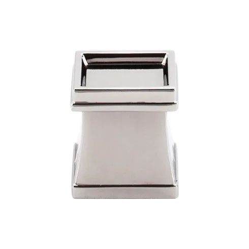 Great Wall Flare Knob in polished nickel finish, decorative hardware for cabinets
