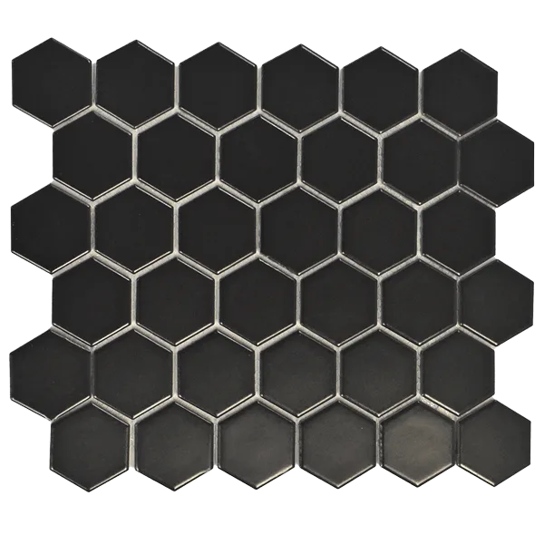 Matte Black 2x2 Hexagon