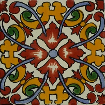 L103 Amarillo Charlotte Talavera Tile 6x6 glazed ceramic tile