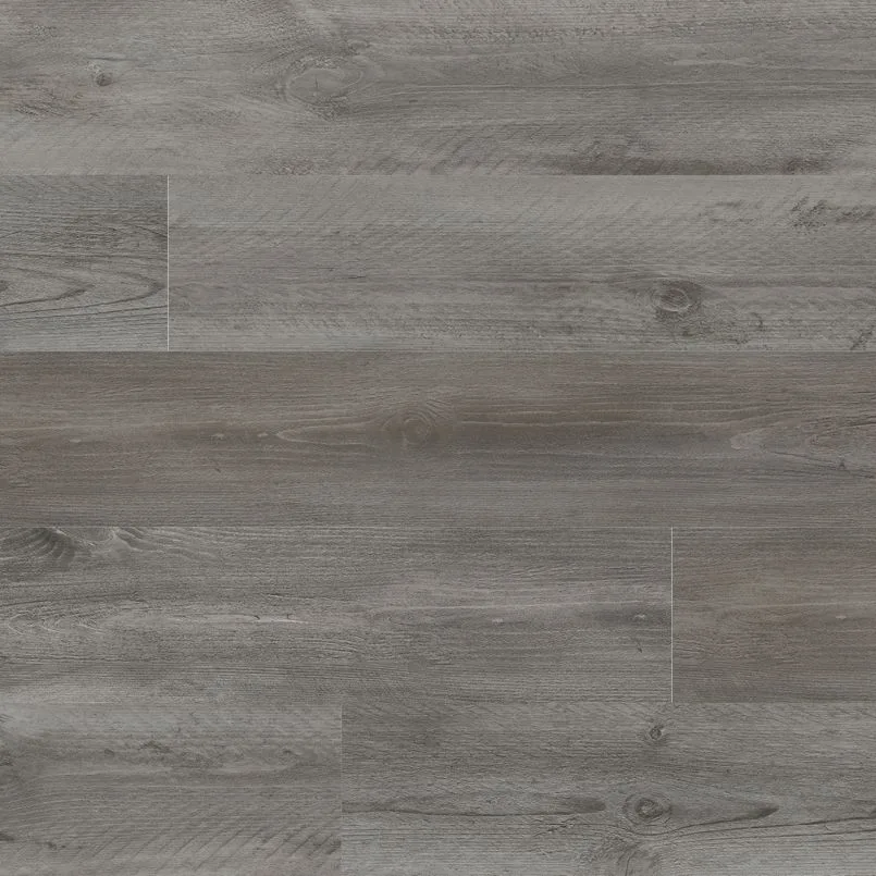 Prescott - Katella Ash LVP Plank flooring in dark gray color, low gloss finish, size 7x48 inches, made of high-quality material.