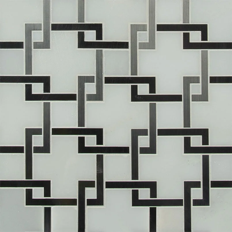 Blanco Lynx Mosaic Tile in white finish, 5/16 inch thickness, made of high-quality materials