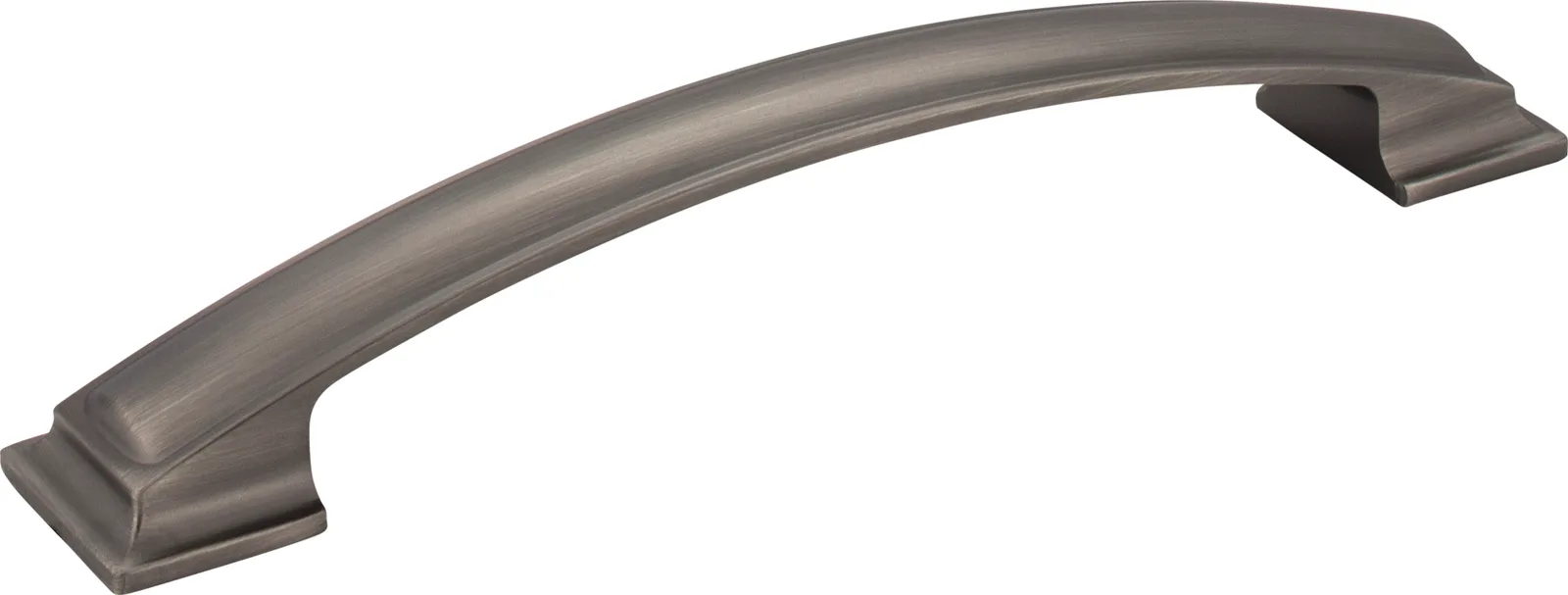 Annadale Pillow Top Cabinet Pull in Matte Black finish, 7-5/8" overall length, decorative hardware for cabinets