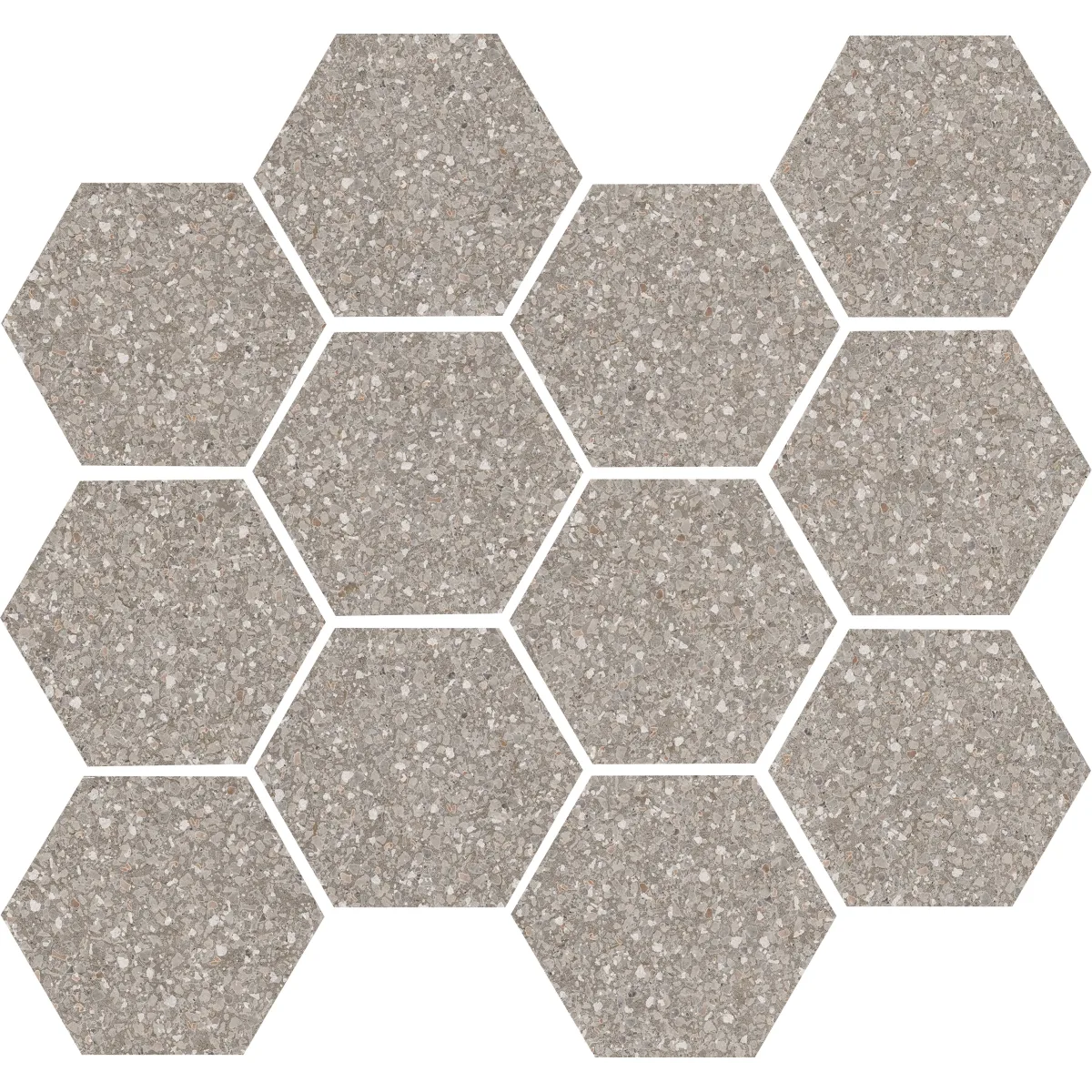 Fragmento 3in Small Speckle Hexagon Mosaic Matte