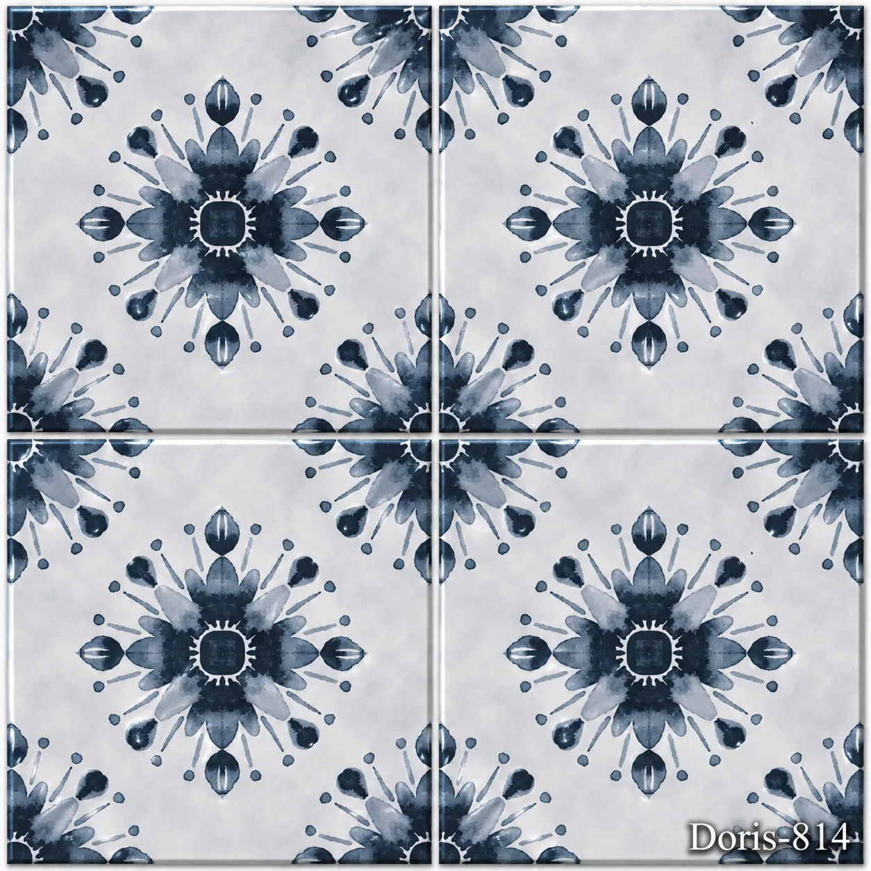 Doris Pool Tile in French Grey, Cayman Blue, Marlin Green, and Sandy Beach - 6x6 Ceramic Tiles